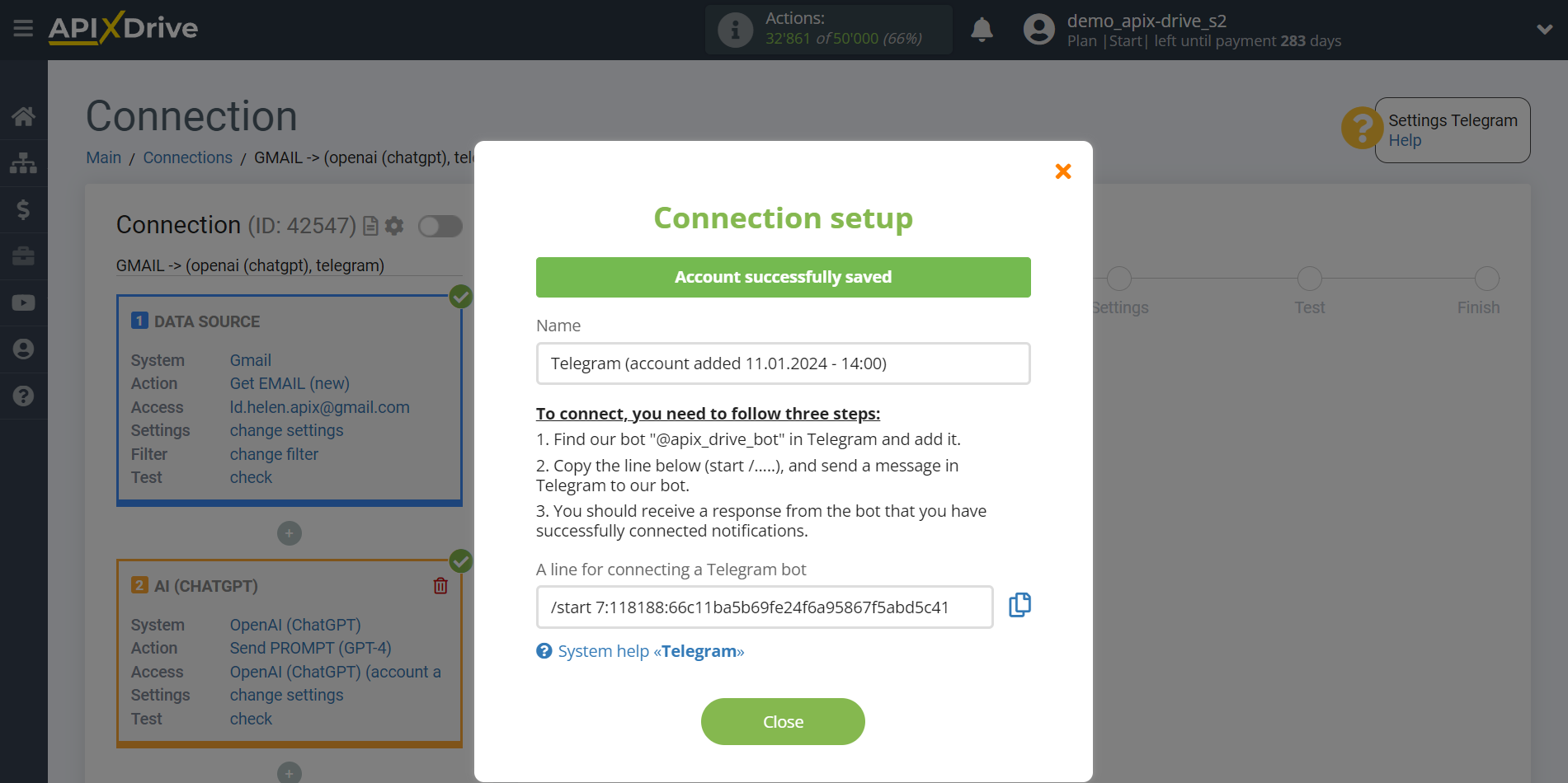 Setting up analyze emails with OpenAI (ChatGPT) | Connection setup