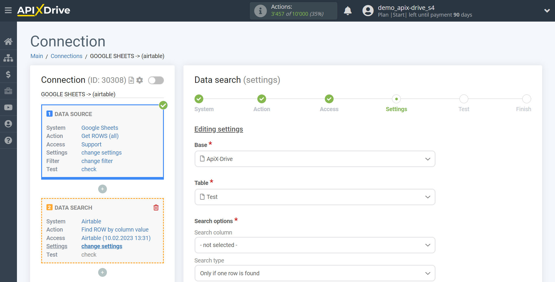 Setting up an AirTable Row Search in Google Sheets | Assigning fields