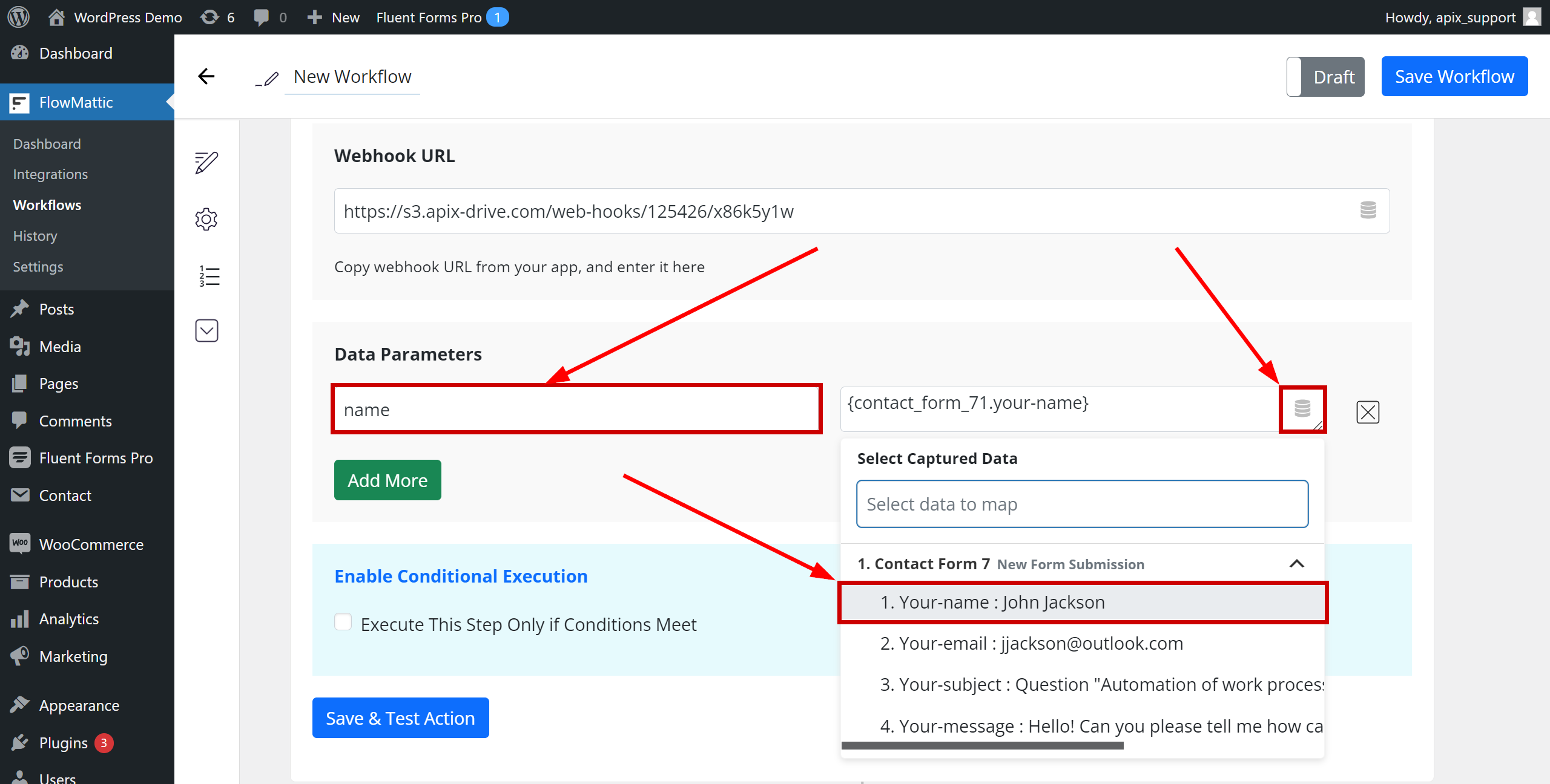 How to Connect FlowMattic as Data Source | Webhook Setup