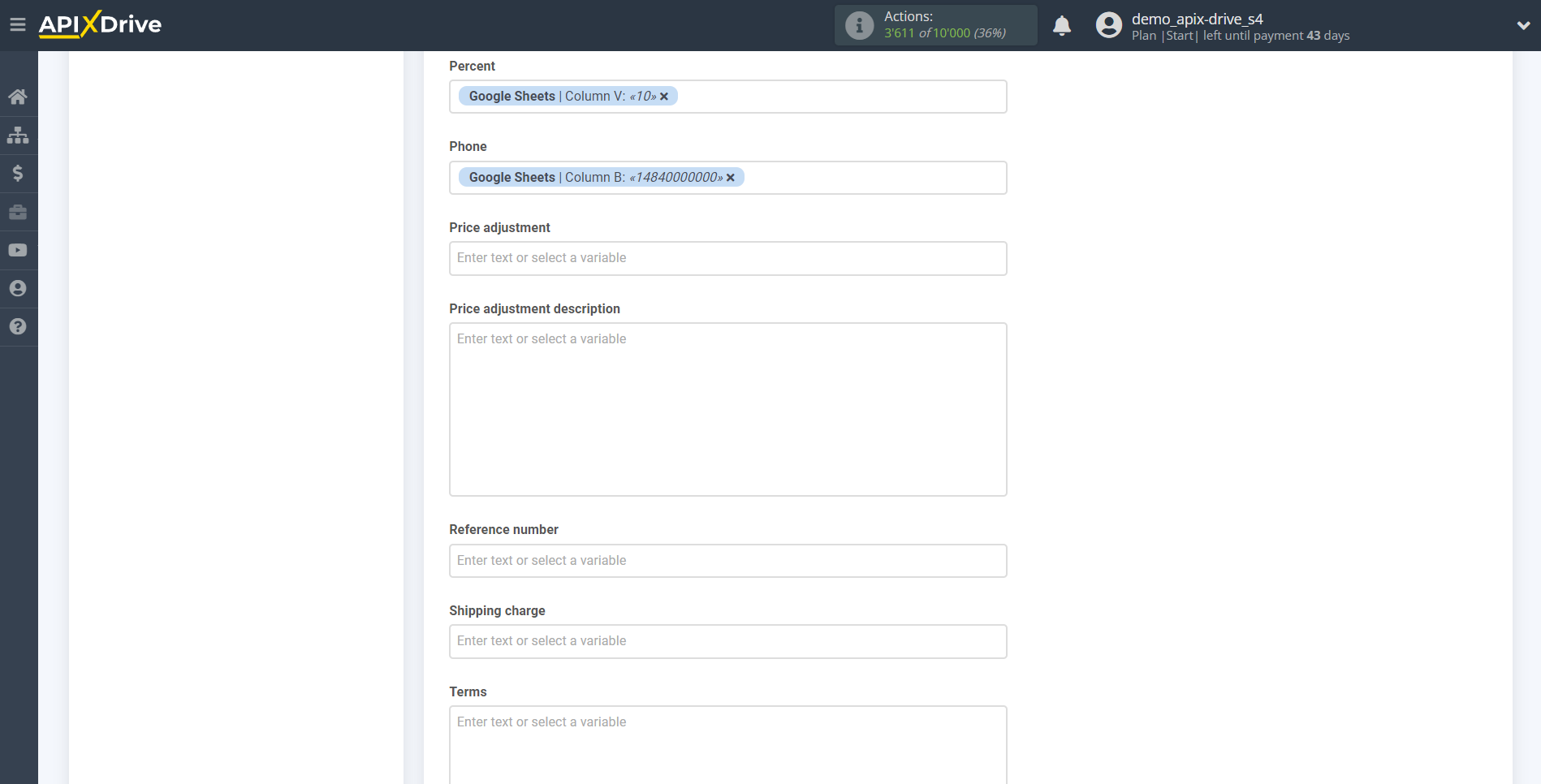 How to Connect Zoho Inventory as Data Destination | Assigning Fields