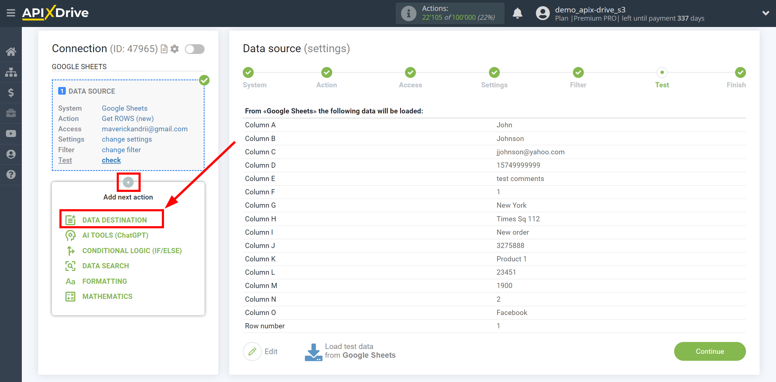 How to setup OneBox Change Order / Create Order | Start setting up Data Destination