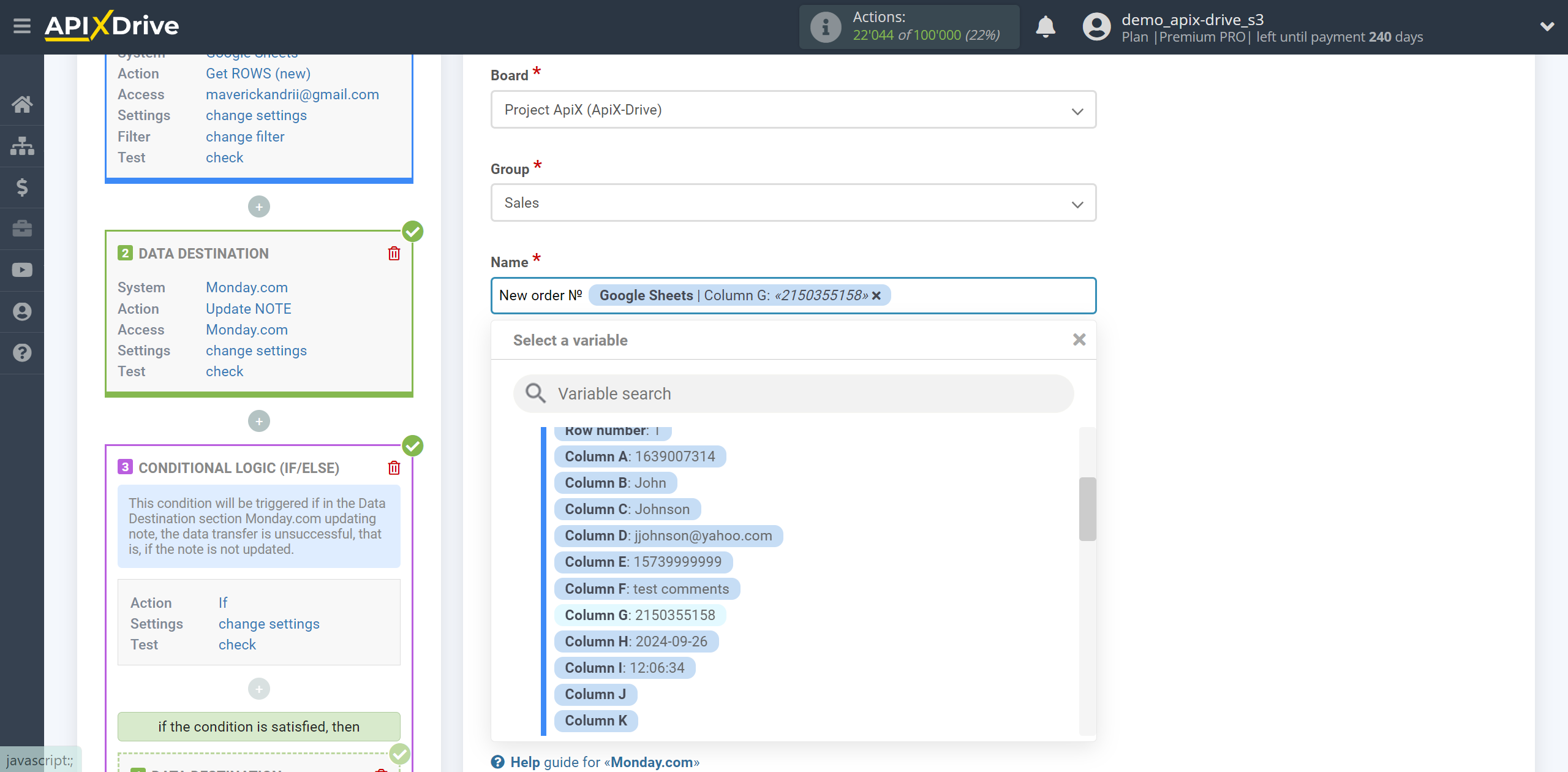 How to setup Monday.com Update Note / Create Note | Assigning Fields