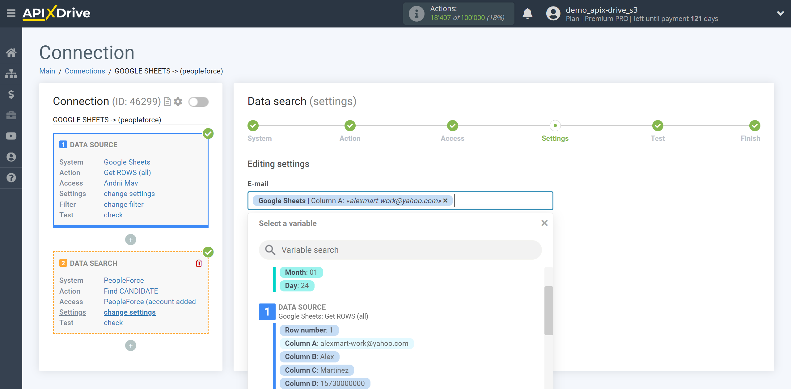 PeopleForce Candidate Setup in Google Sheets | Assigning fields