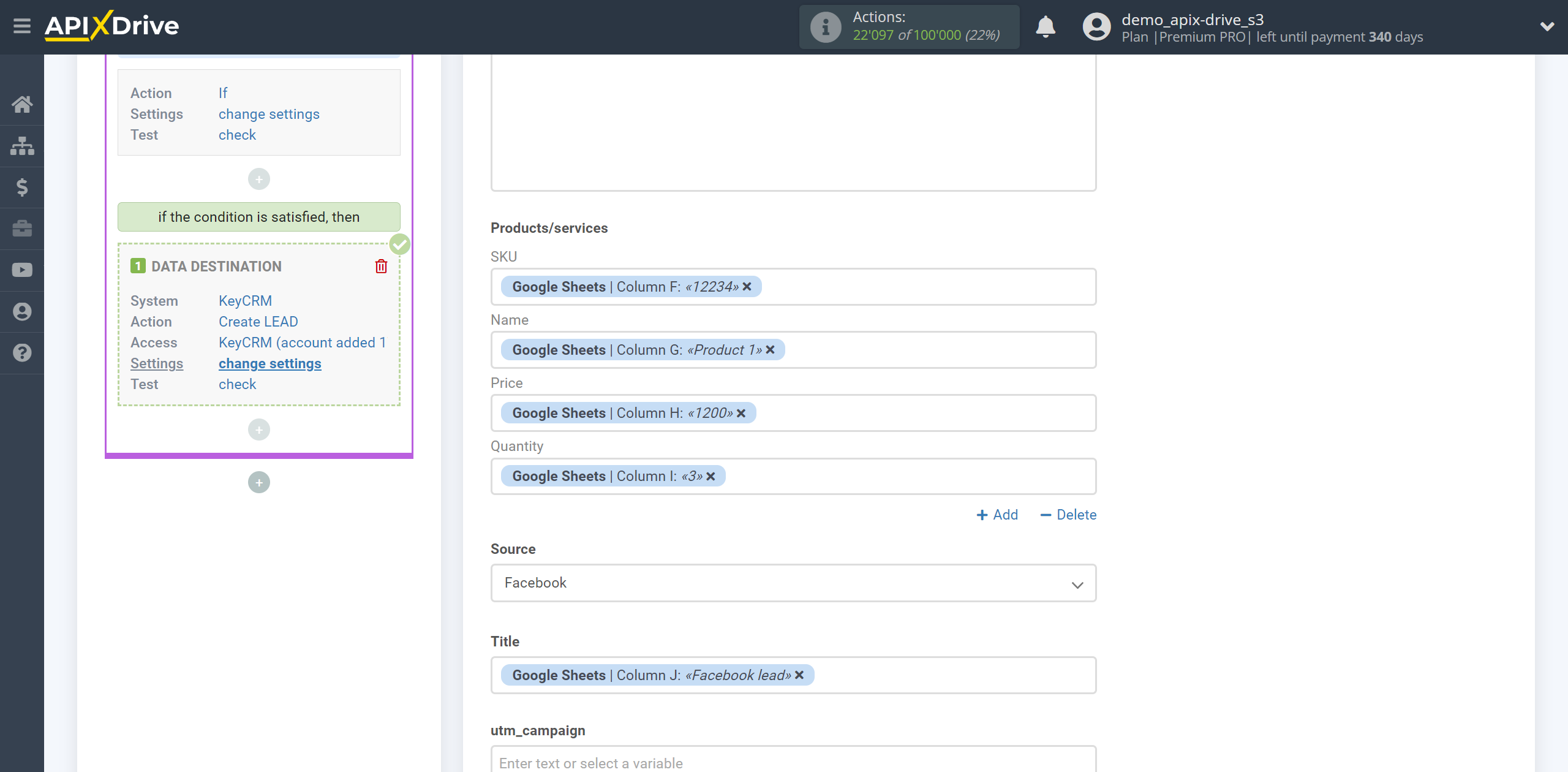 How to setup KeyCRM Update Lead / Create Lead | Assigning Fields