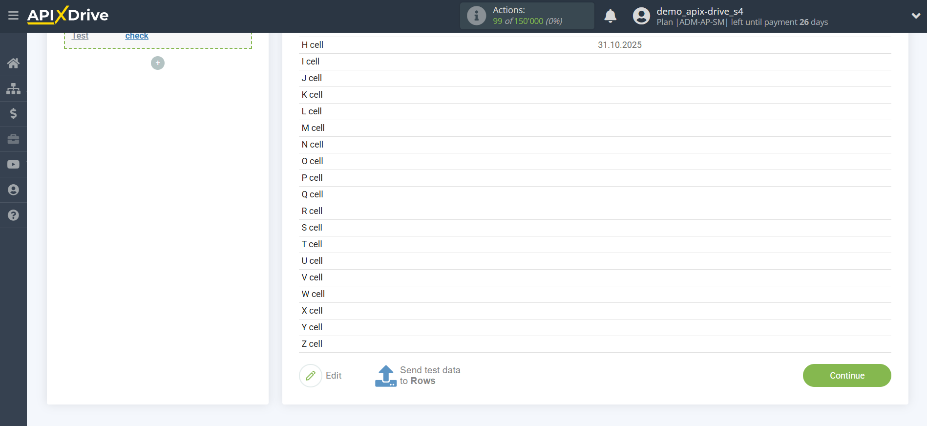 How to Connect Rows as Data Destination | Test data How to Connect Rows as Data Destination | Test data