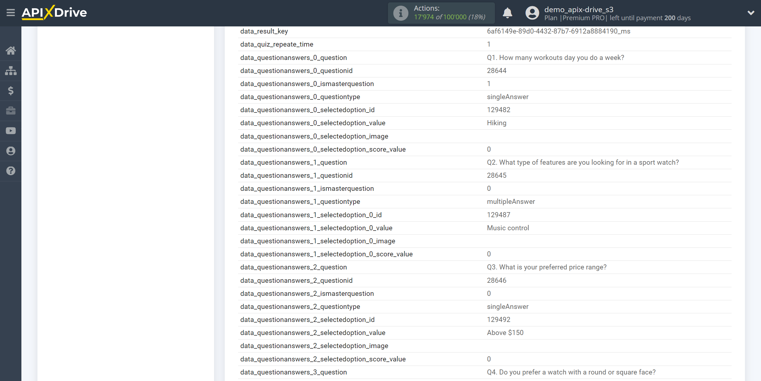 How to Connect Quizell as Data Source | Test data