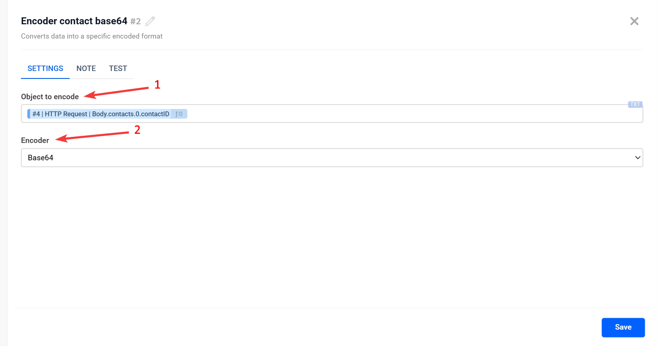 Encoder | Основні налаштування блоку