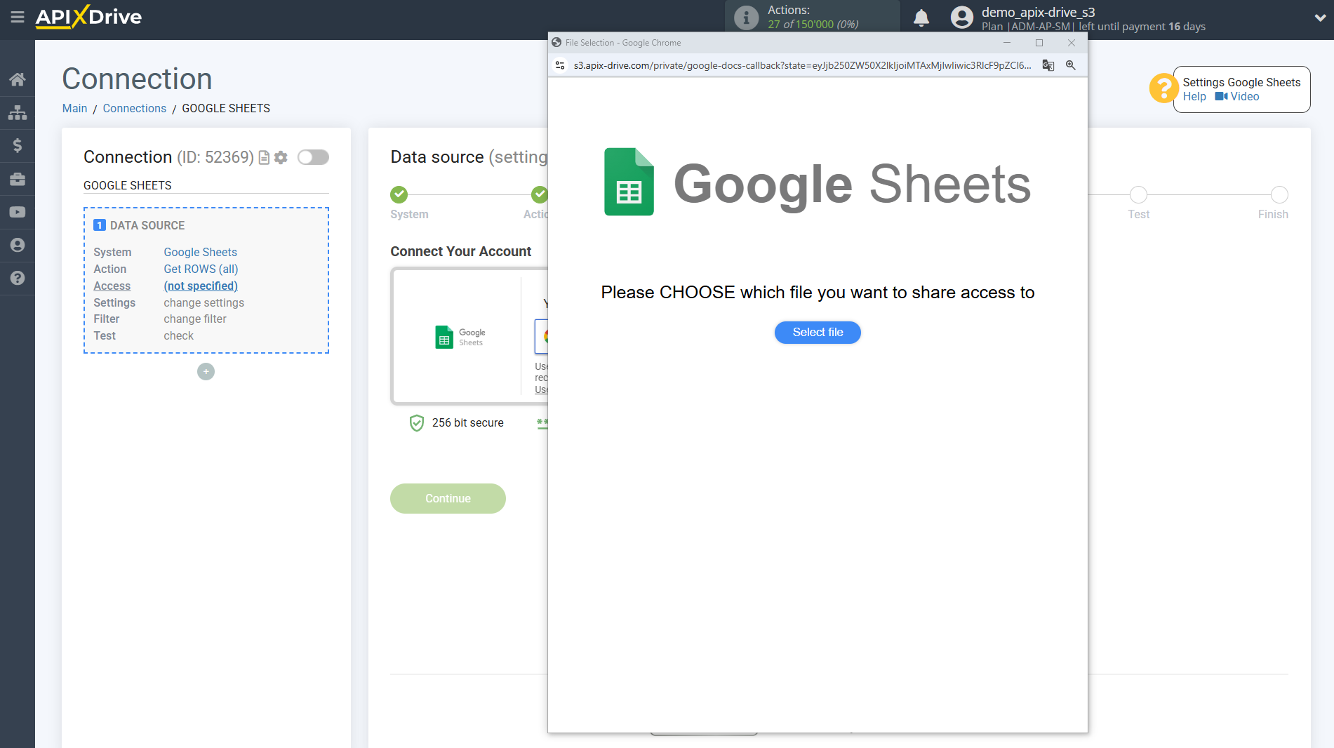Setting up ConvesioConvert Contact Search in Google Sheets | Select a Google account to connect Setting up ConvesioConvert Contact Search in Google Sheets | Select a Google account to connect