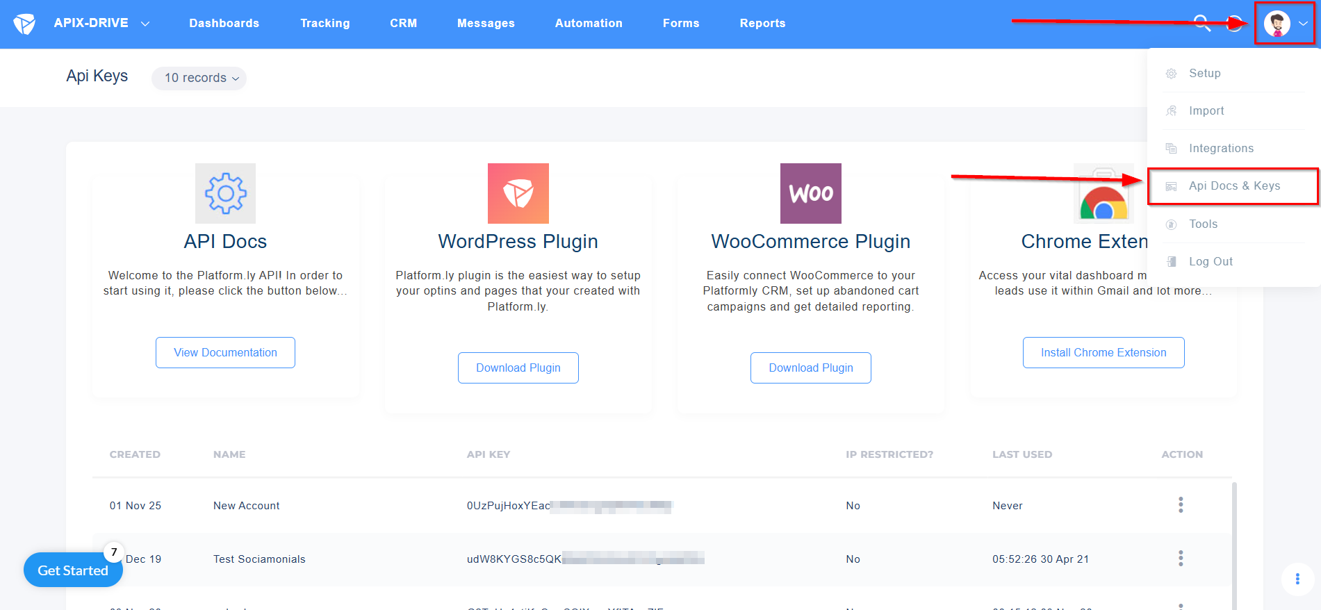 How to Connect Platformly as Data Destination | Account connection