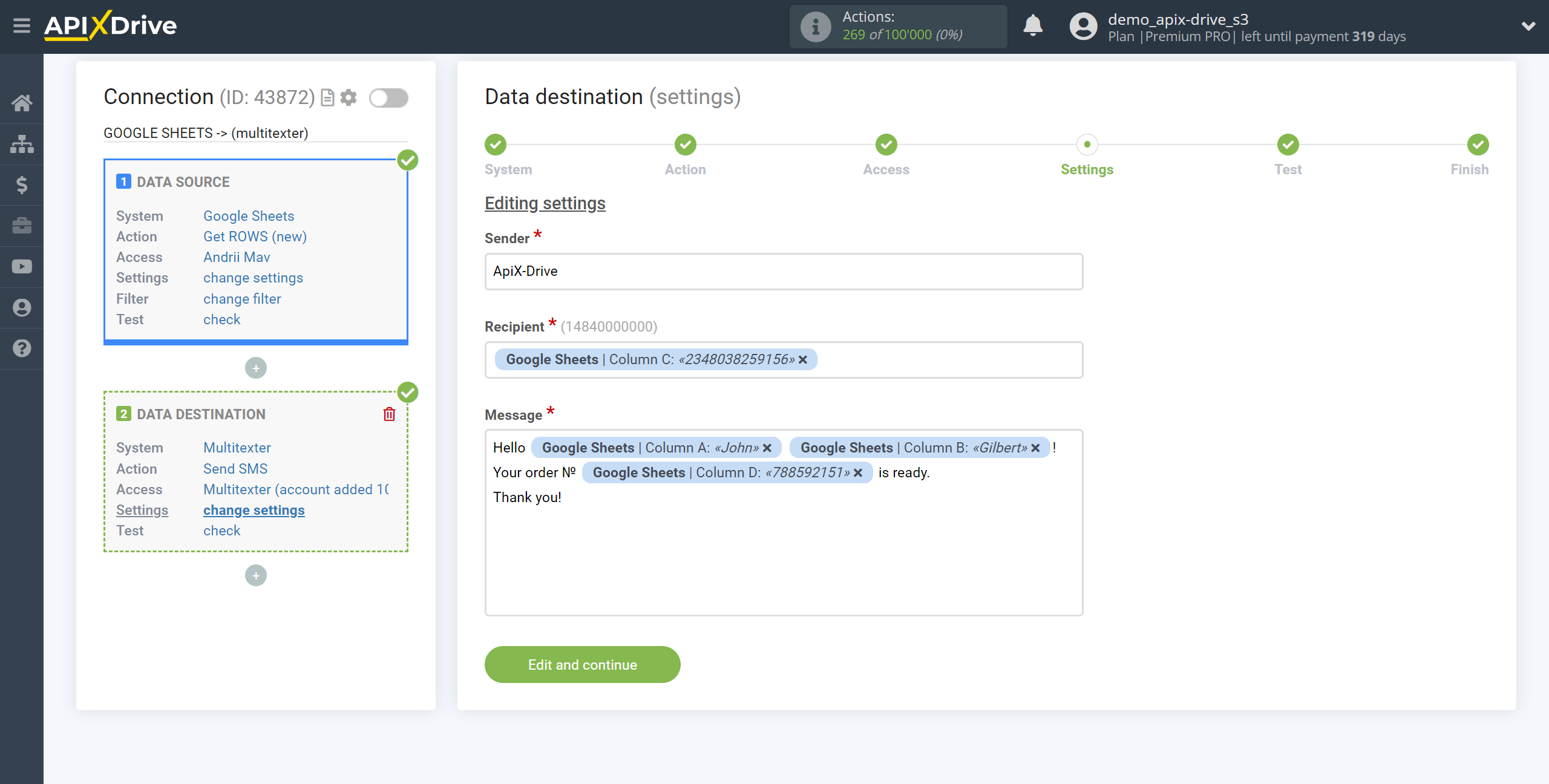 How to Connect Multitexter as Data Destination | Assigning Fields