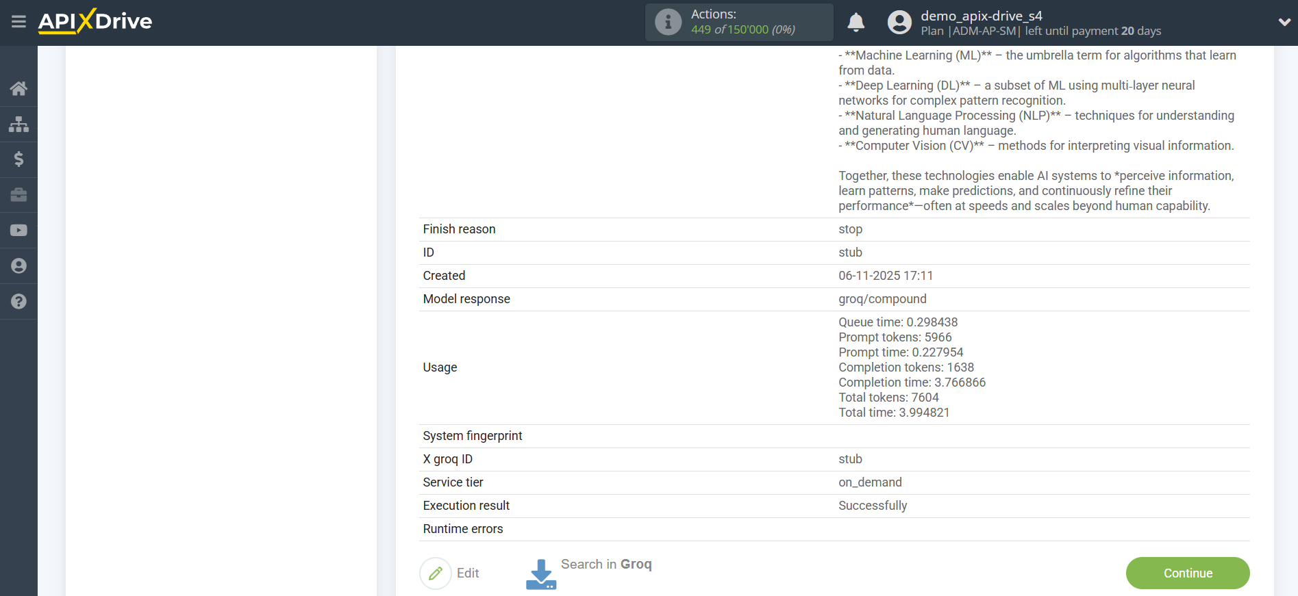 Setting up Groq in Google Sheets | Test data