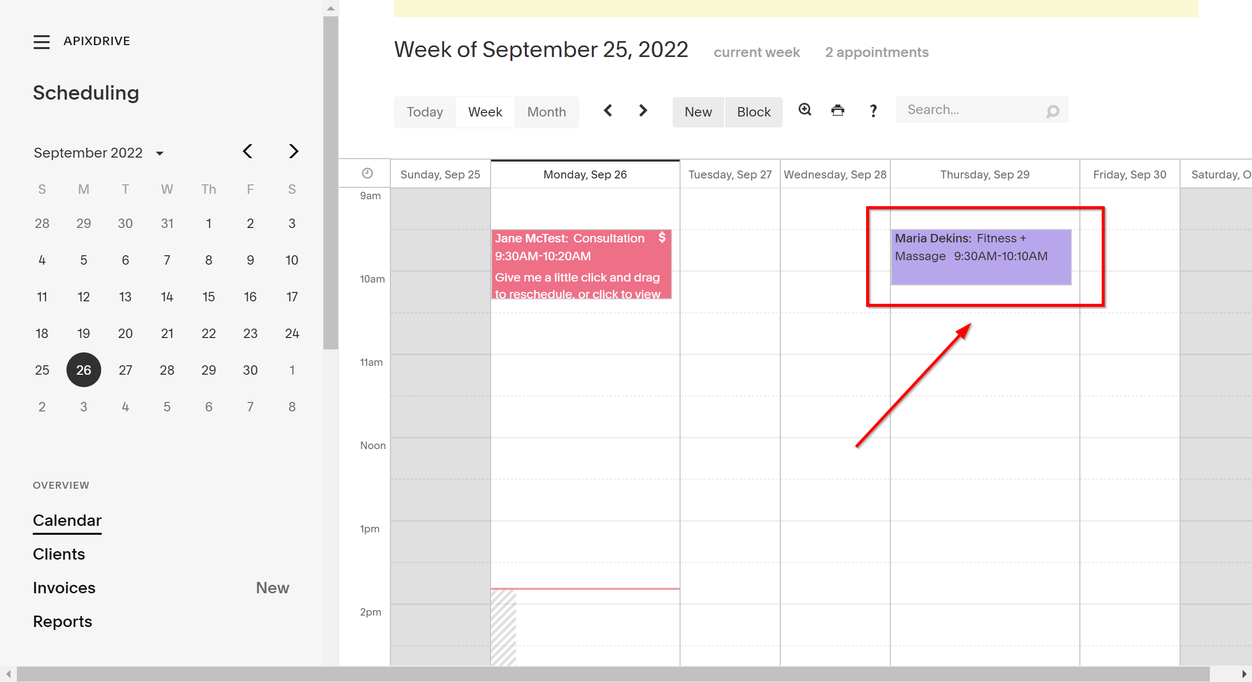 How to Connect Acuity Scheduling as Data Destination | Test data in Acuity Scheduling