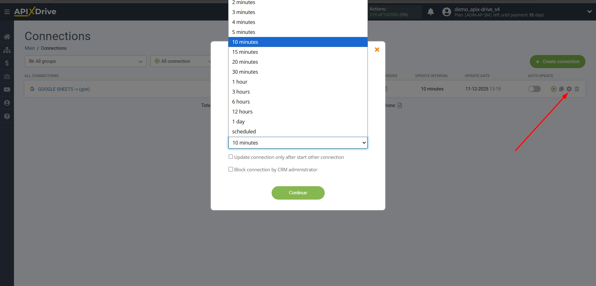How to Connect Gist as Data Destination | Update interval How to Connect Gist as Data Destination | Update interval