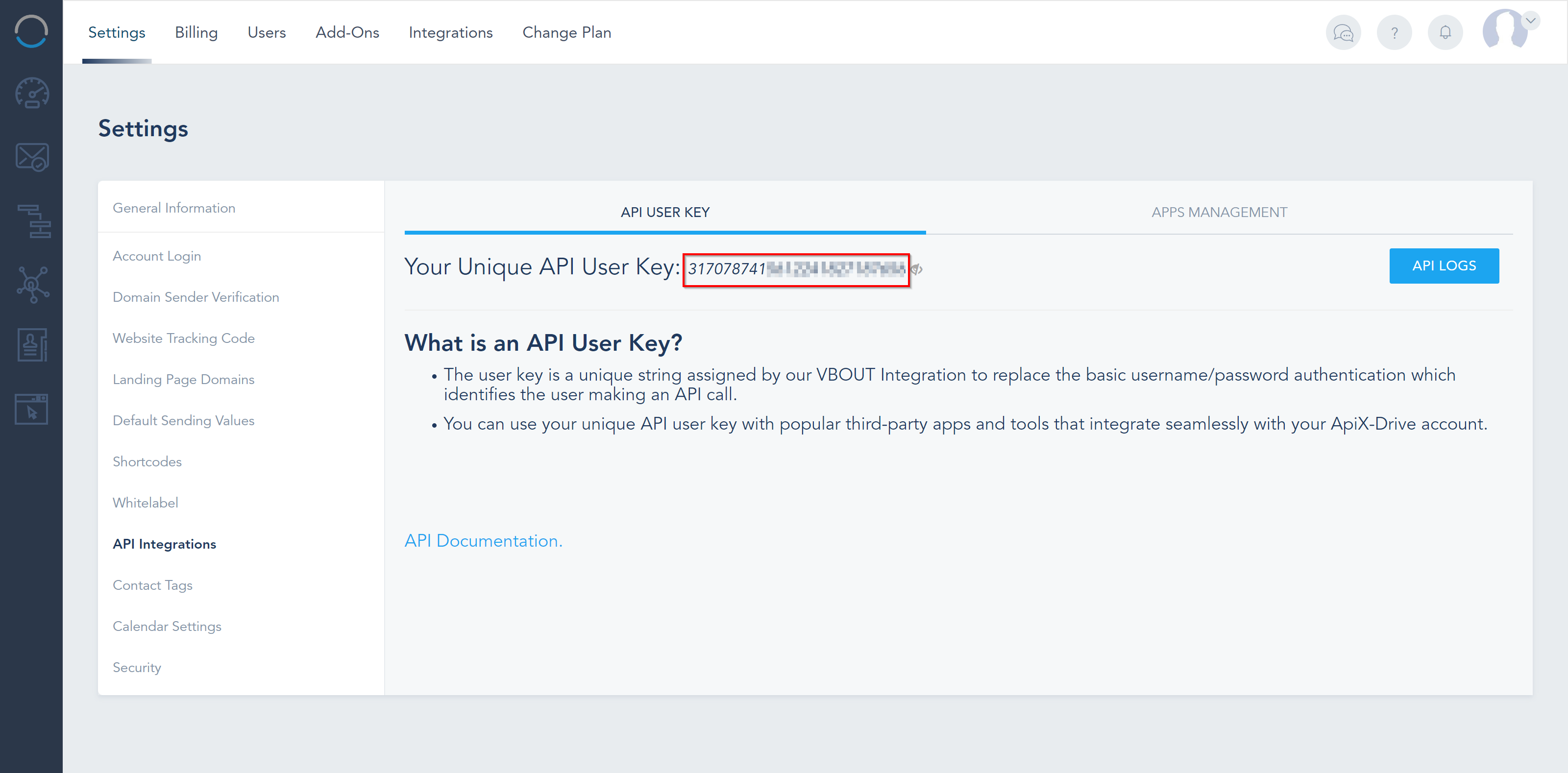 How to Connect Vbout as Data Destination | API key in Vbout account