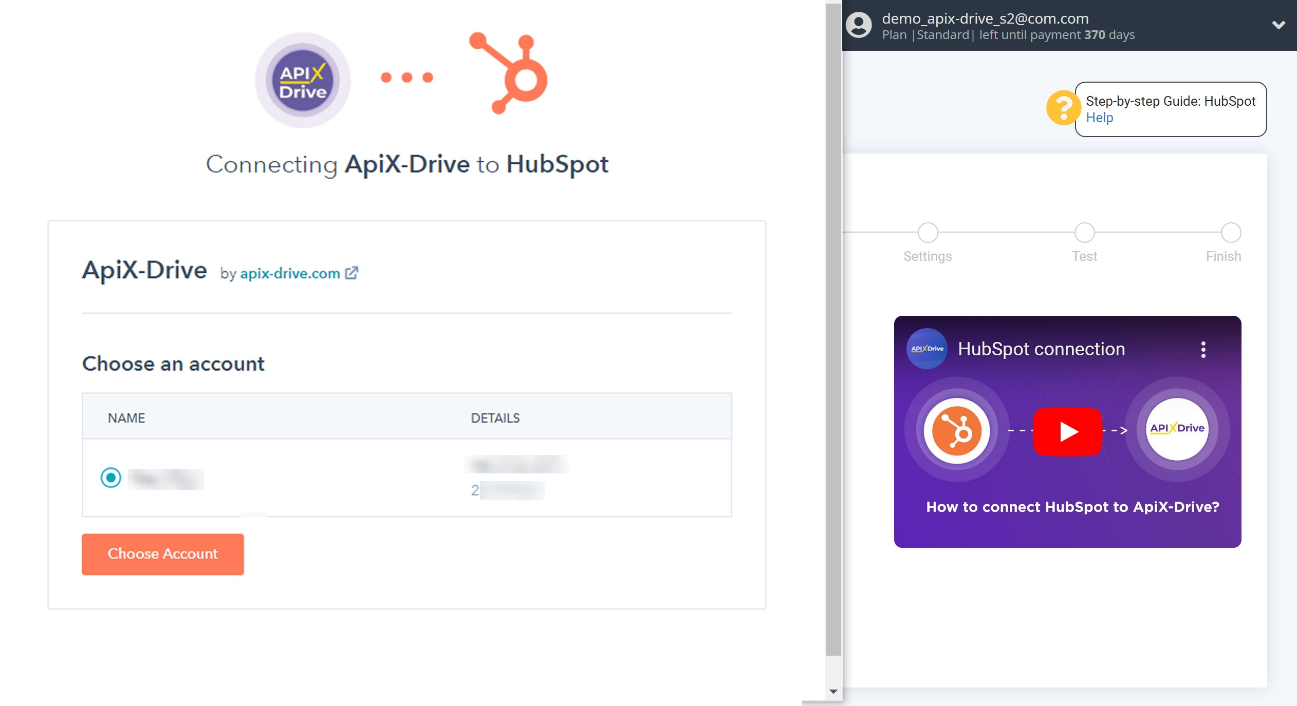 How to Connect HubSpot as Data Destination | Account conection