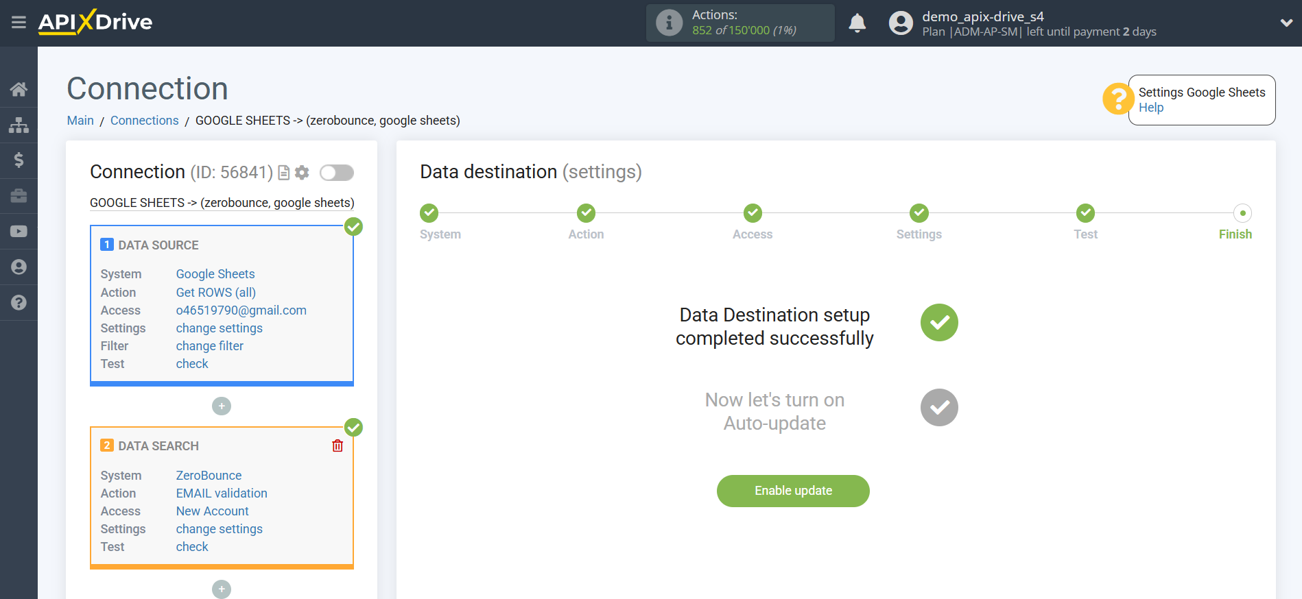 Setting up an ZeroBounce Item Search in Google Sheets | Enable auto-update Setting up an ZeroBounce Item Search in Google Sheets | Enable auto-update