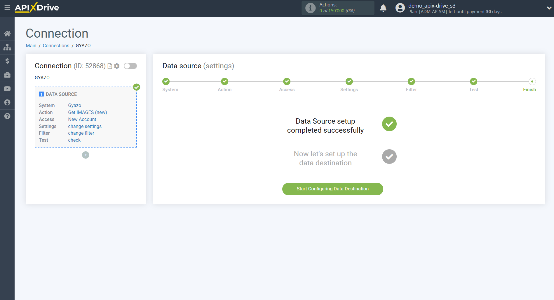 How to Connect Gyazo as Data Source | Go to the Data Destination setup How to Connect Gyazo as Data Source | Go to the Data Destination setup
