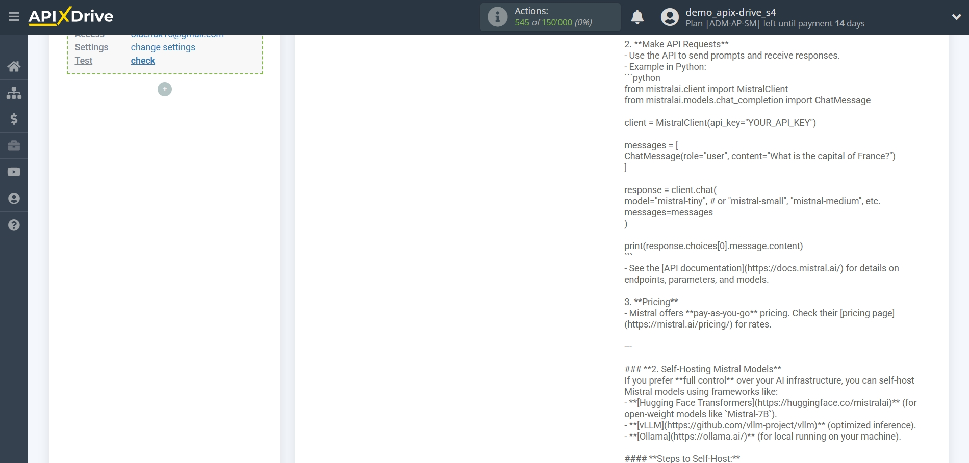 Setting Up Mistral AI in Google Sheets | Test Data