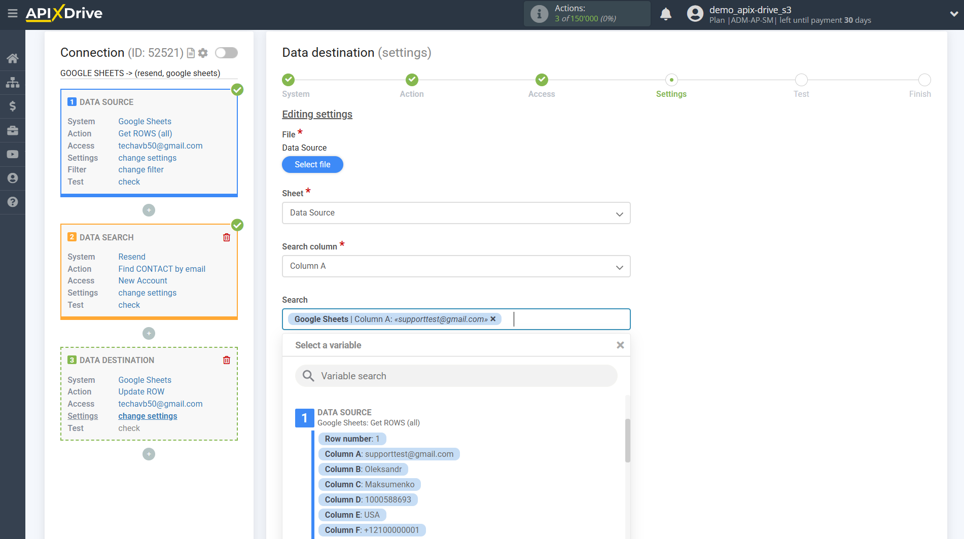 Setting up Resend Contact Search in Google Sheets | Assigning fields Setting up Resend Contact Search in Google Sheets | Assigning fields