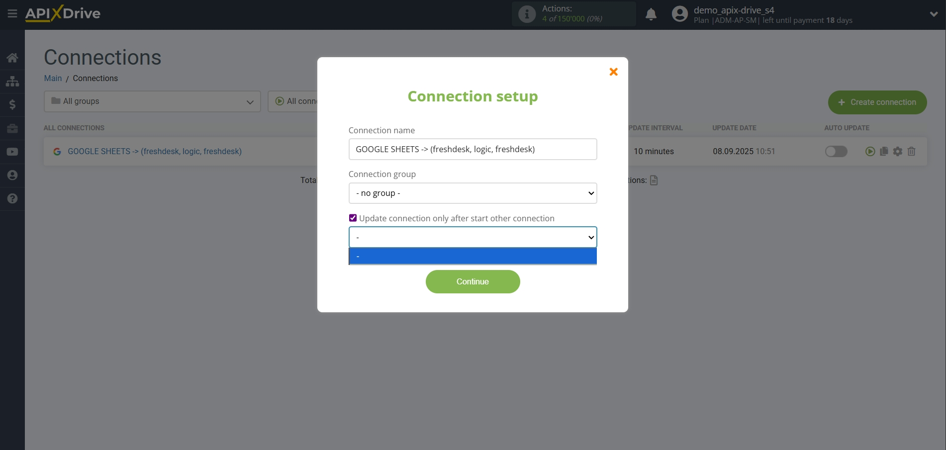 How to setup Freshdesk Update Ticket / Create Ticket | Update interval