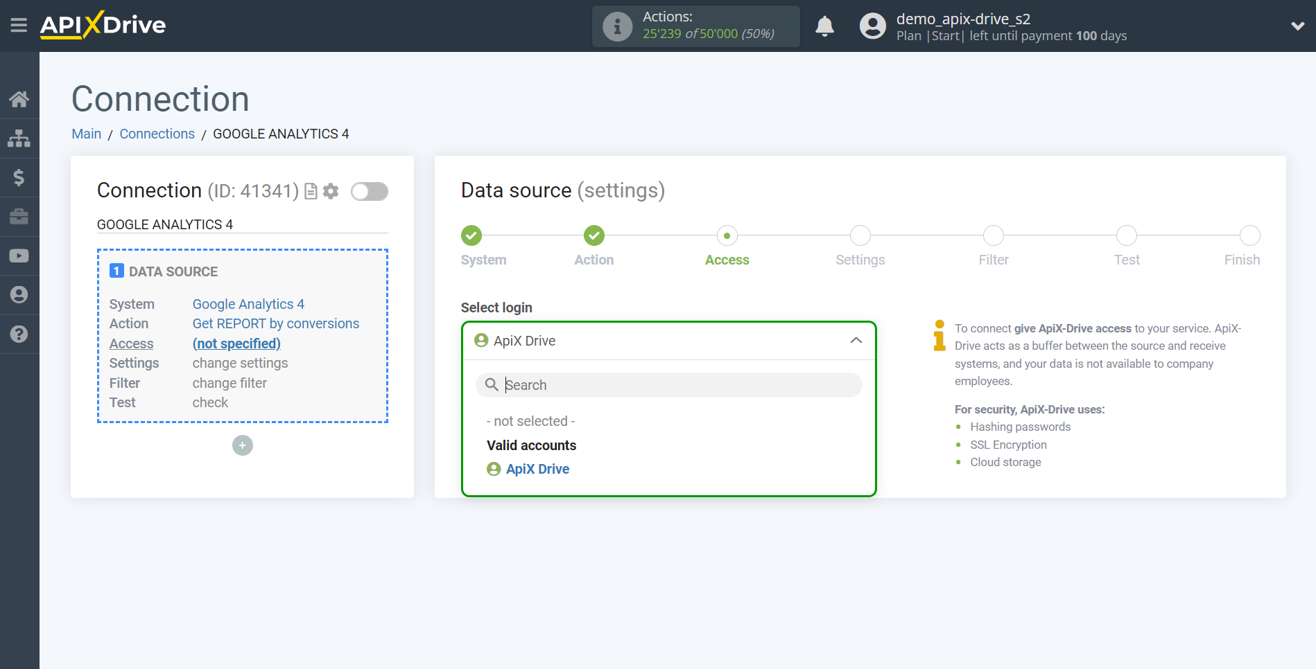 How to Connect Google Analytics 4 as Data Source | Account connection