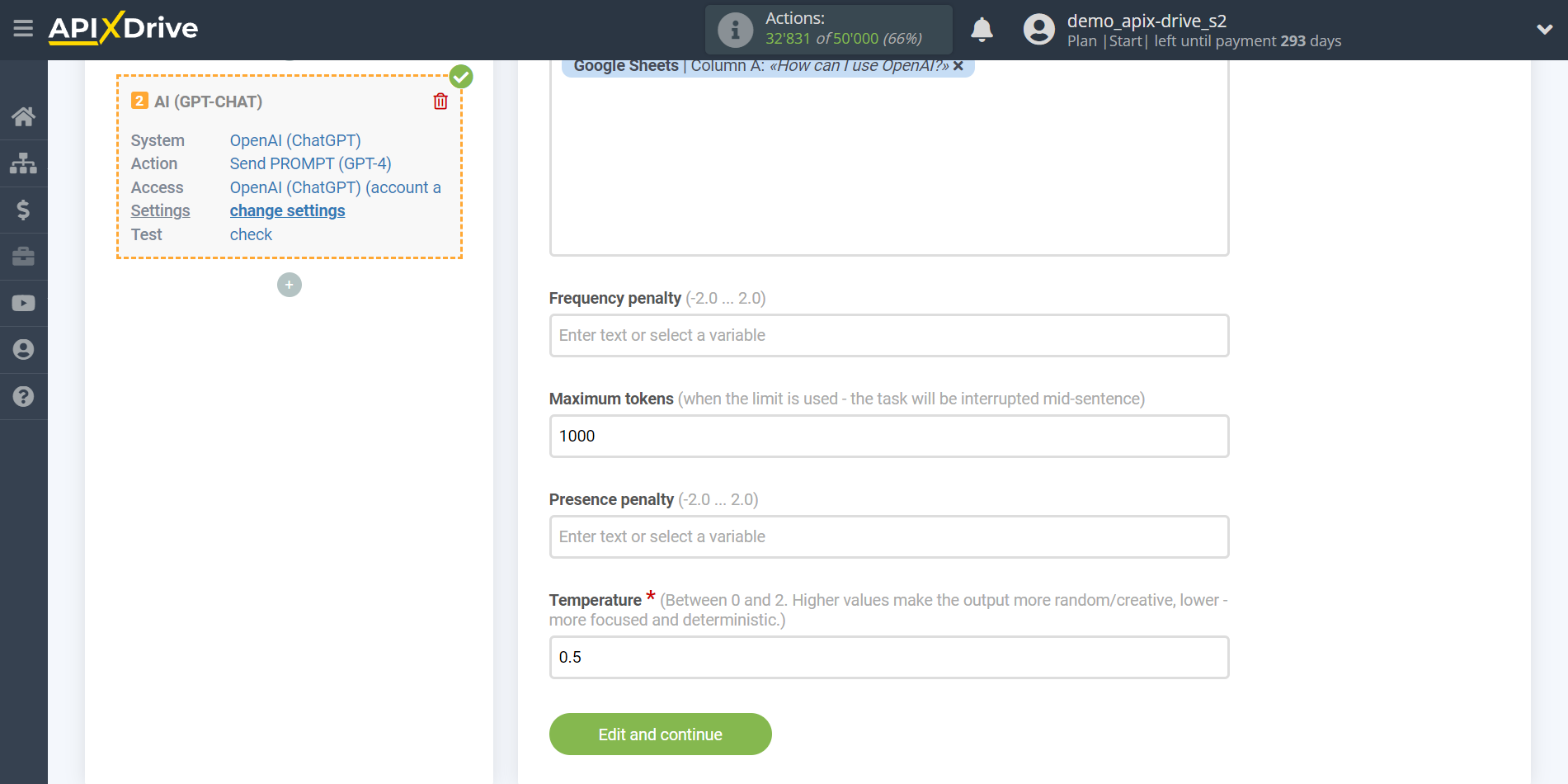 Setting up OpenAI (ChatGPT) in Google Sheets | Assigning fields