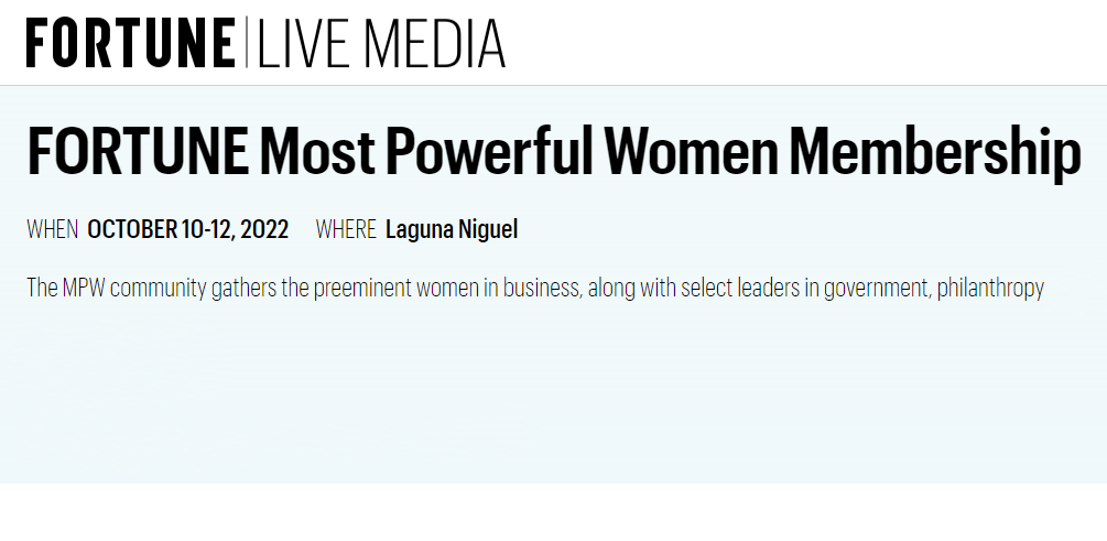 Fortune Most Powerful Women Membership