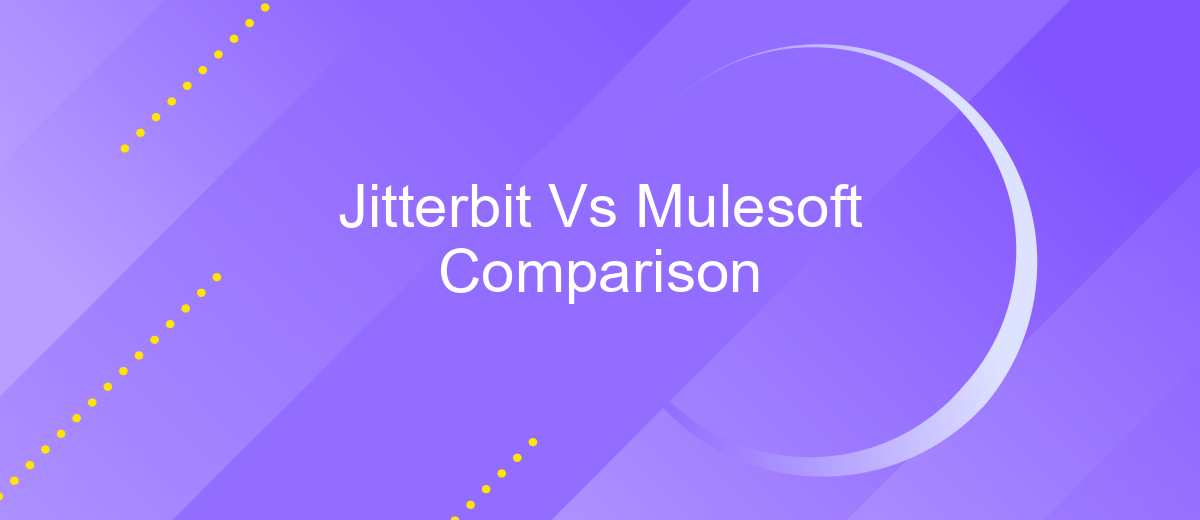 Jitterbit Vs Mulesoft Comparison