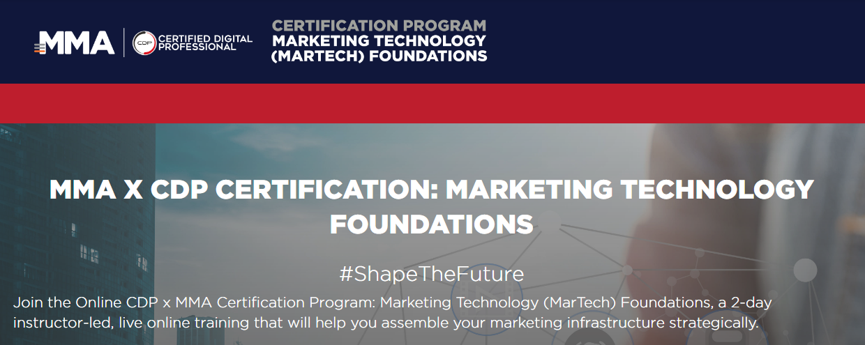 MMA X CDP Certification: Marketing Technology Foundations