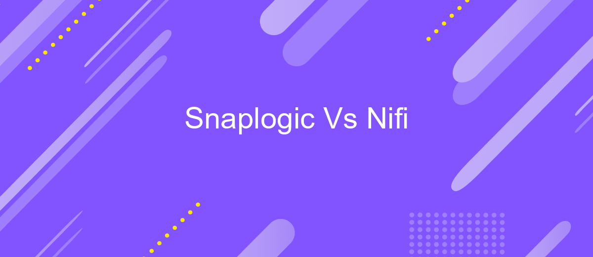 Snaplogic Vs Nifi