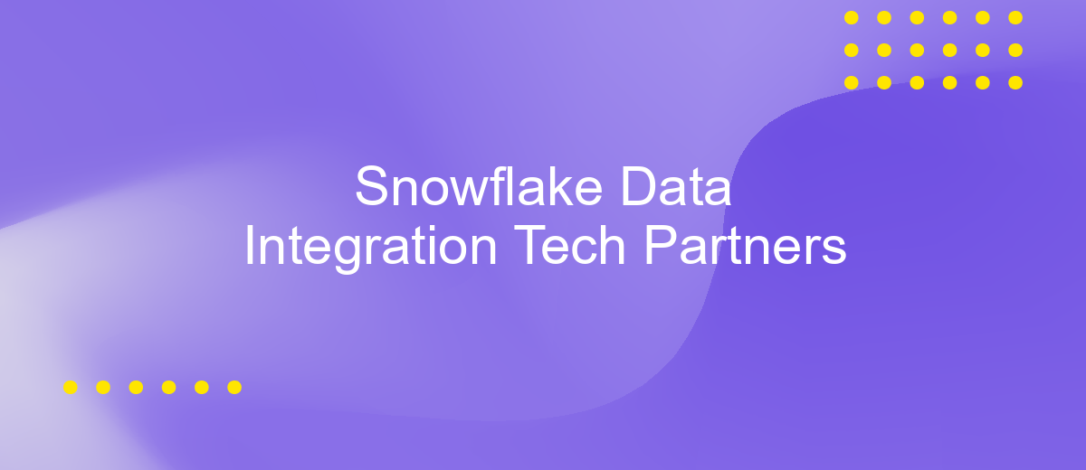 Snowflake Data Integration Tech Partners