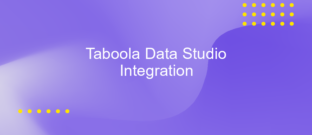 Taboola Data Studio Integration