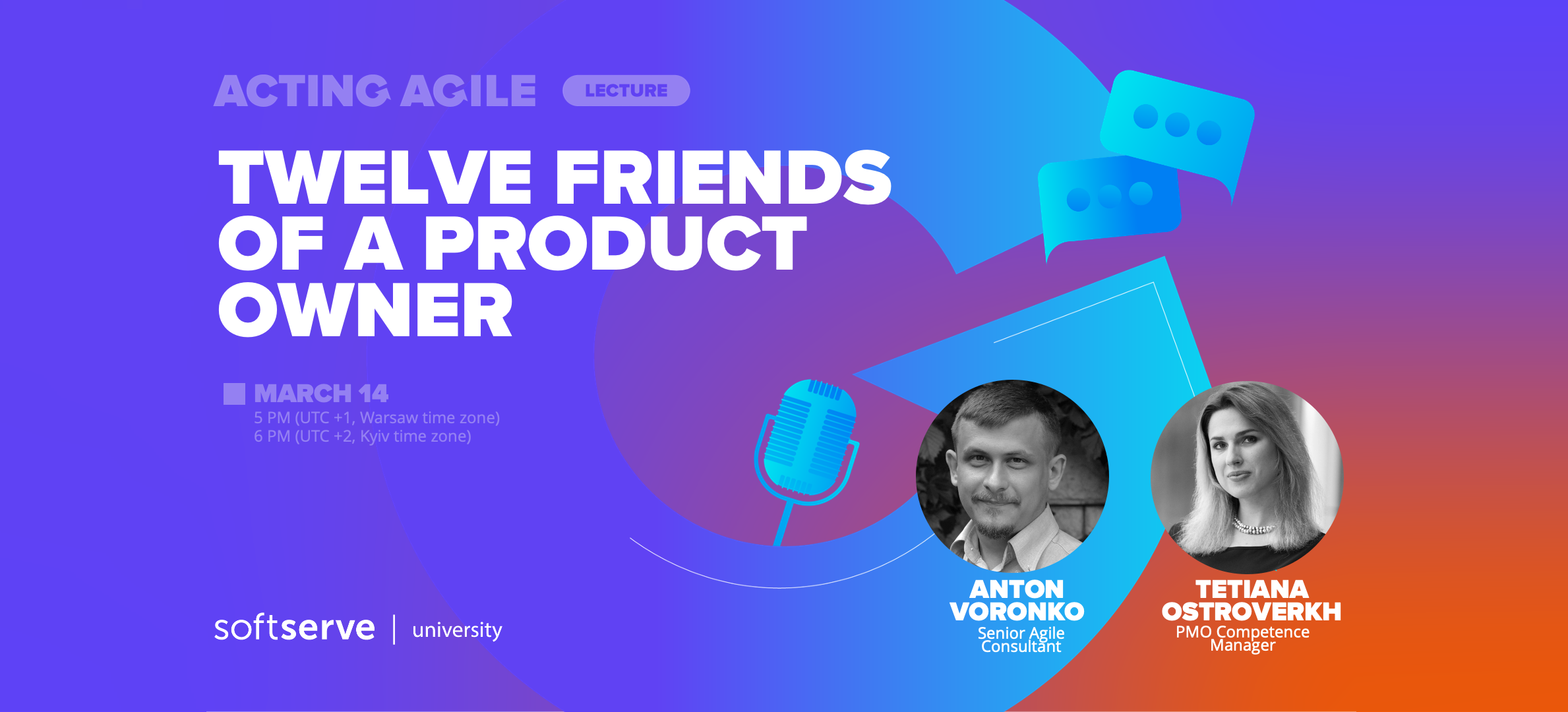 Twelve Friends of a Product Owner Lecture