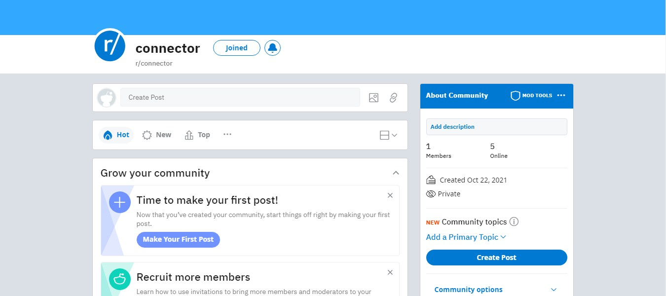 Обзор Reddit | Созданное новое сообщество