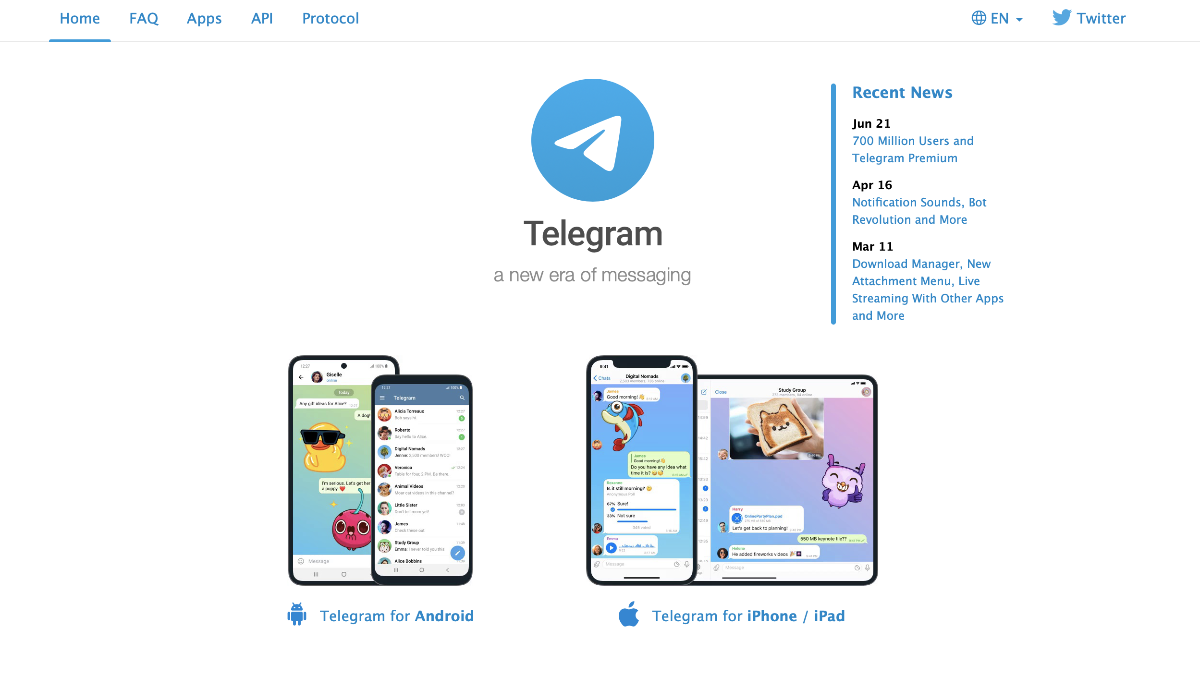 Telegram official site