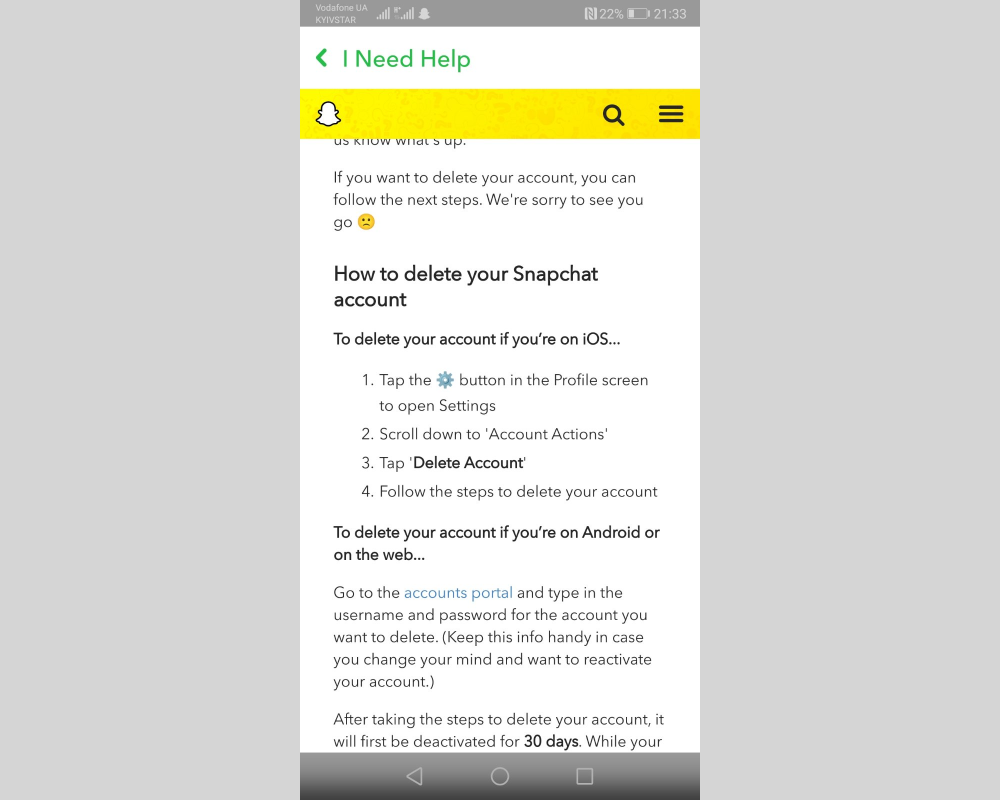 Как изменить имя пользователя Snapchat | Как удалить свой аккаунт в Snapchat