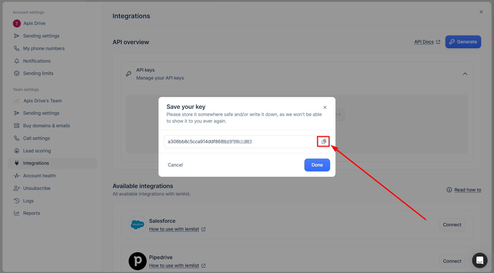 Lemlist Обновить ЛИД в кампании / Добавить ЛИД в кампанию | API ключ в аккаунте Lemlist Lemlist Обновить ЛИД в кампании / Добавить ЛИД в кампанию | API ключ в аккаунте Lemlist