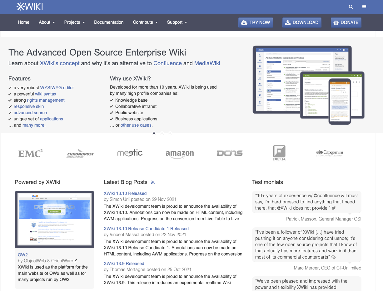 Сервис-аналог Confluence – XWiki