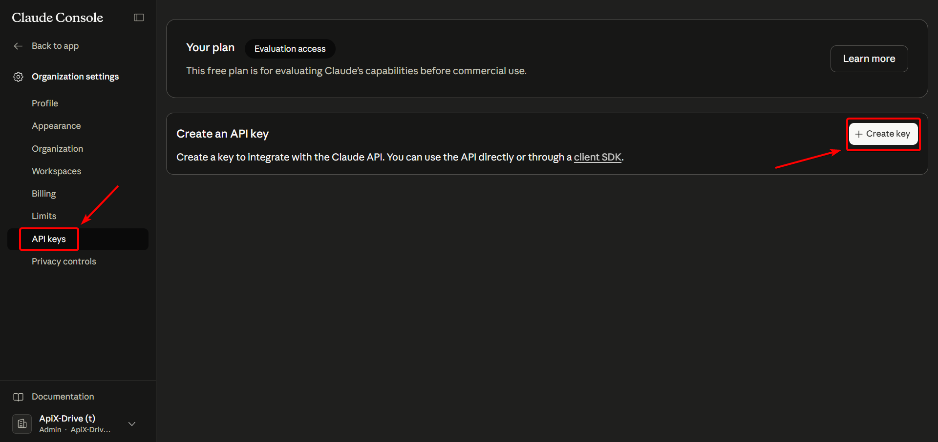 Настройка Anthropic в Google Sheets | Ключ API в аккаунте Anthropic