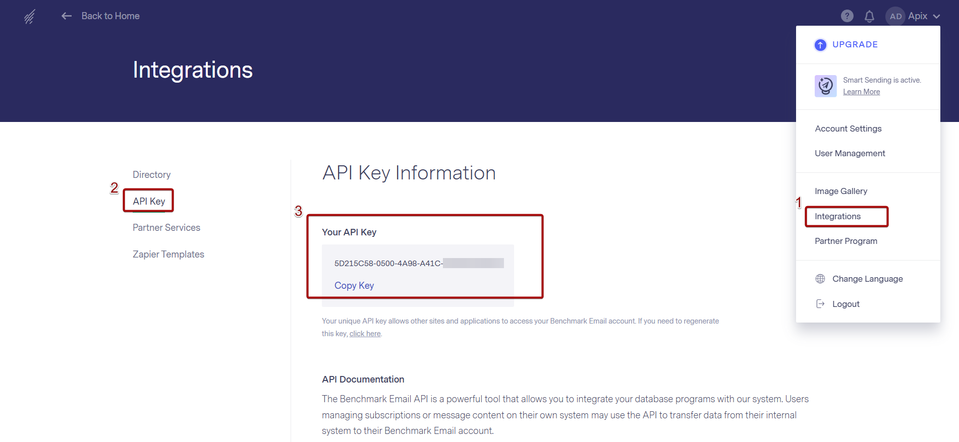 Налаштування Приймача даних Benchmarkemail | Перехід до налаштування API Налаштування Приймача даних Benchmarkemail | Перехід до налаштування API