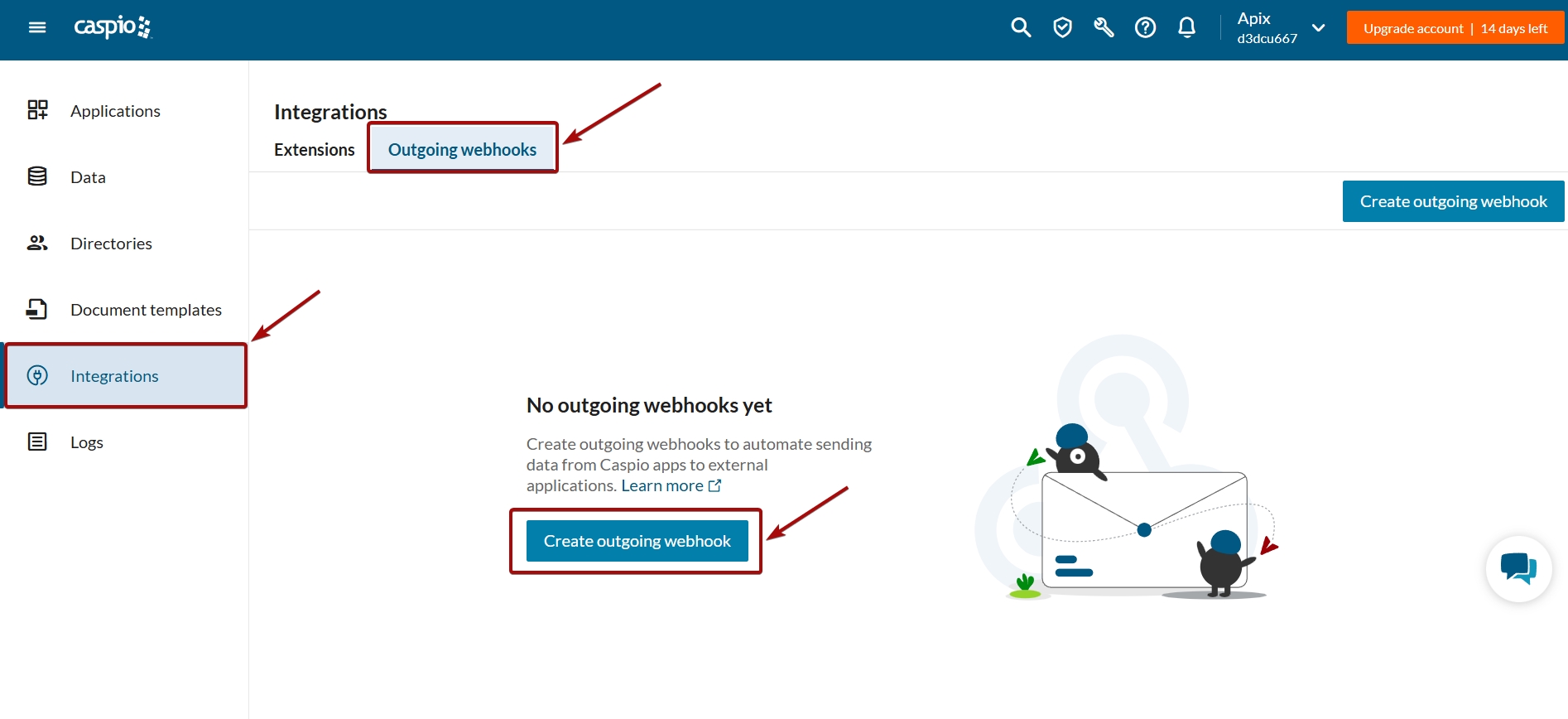 Налаштування Caspio Cloud Database | Перехід до створення Webhook Налаштування Caspio Cloud Database | Перехід до створення Webhook