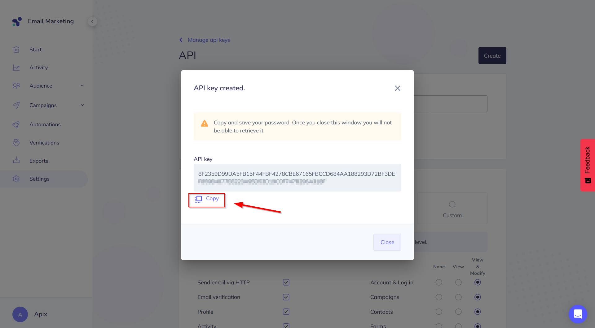 Налаштування Приймача даних Elastic Email | Ключ API в акаунті Elastic Email Налаштування Приймача даних Elastic Email | Ключ API в акаунті Elastic Email