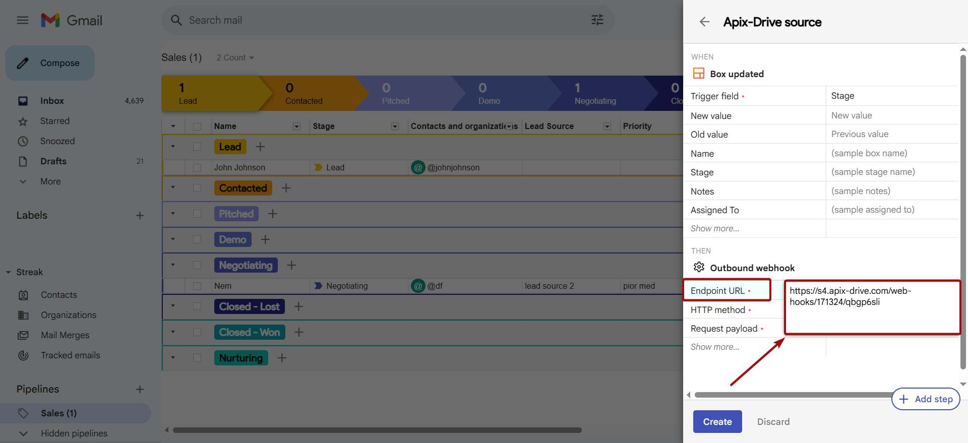 Налаштування Streak | Налаштування Webhook Налаштування Streak | Налаштування Webhook
