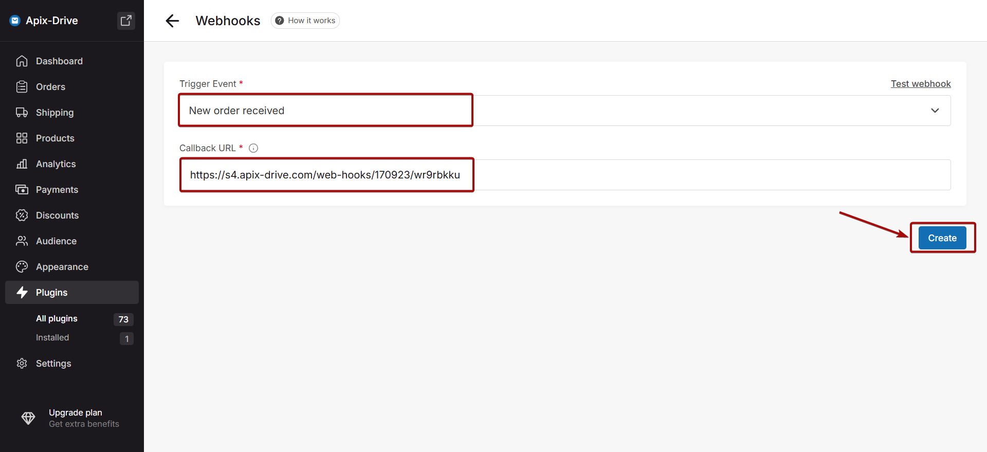 Налаштування Dukaan | Увімкнення передачі даних по Webhook Налаштування Dukaan | Увімкнення передачі даних по Webhook