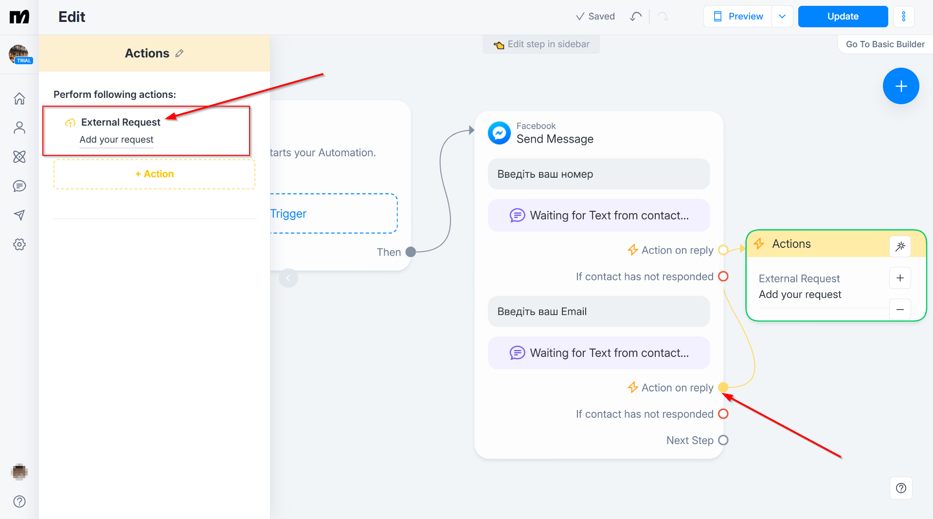 Налаштування ManyChat | Налаштування передачі даних Налаштування ManyChat | Налаштування передачі даних