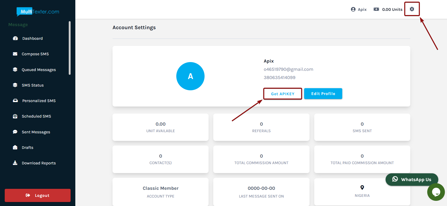 Налаштування Приймача даних Multitexter | Шлях до API Token Налаштування Приймача даних Multitexter | Шлях до API Token