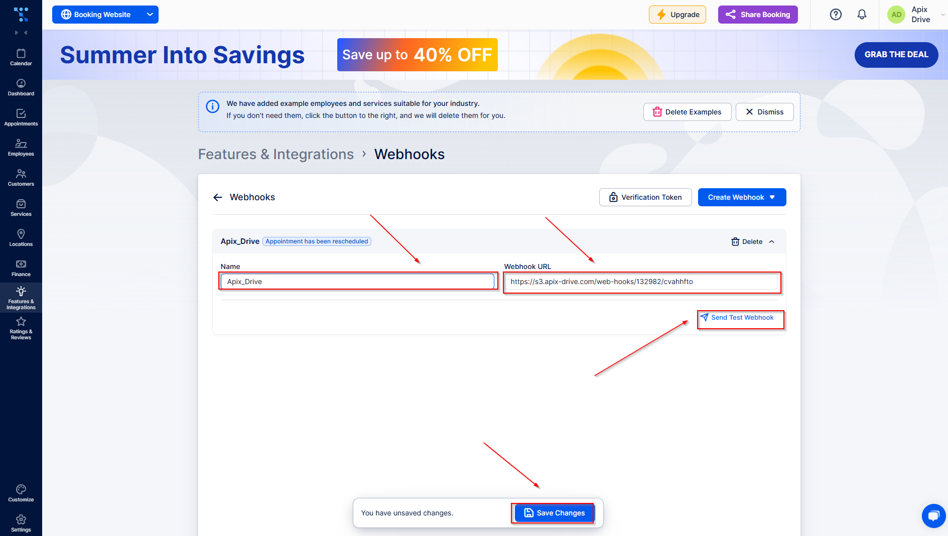 Налаштування Trafft | Внесення даних для передачі даних по Webhook Налаштування Trafft | Внесення даних для передачі даних по Webhook