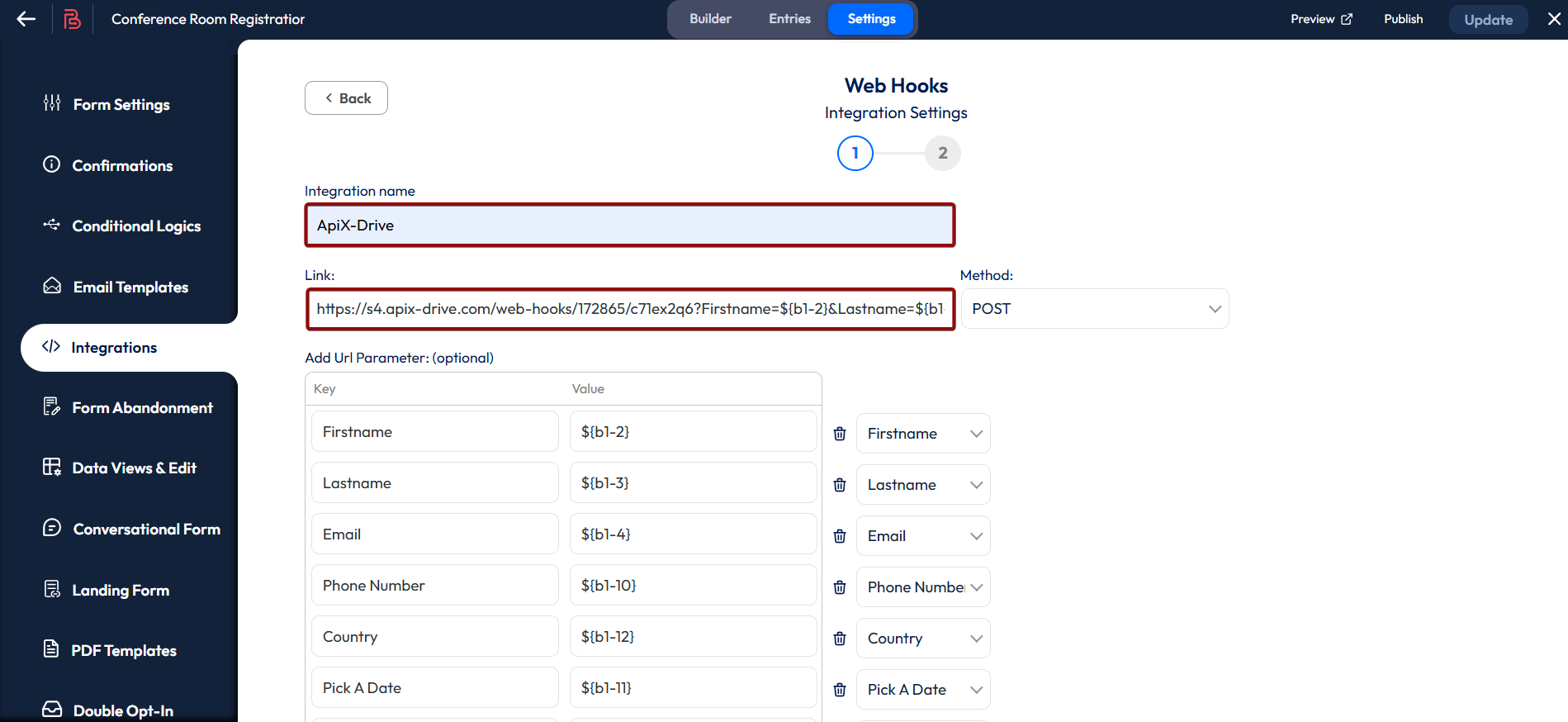 Налаштування Bit Form | Налаштування Webhook Налаштування Bit Form | Налаштування Webhook