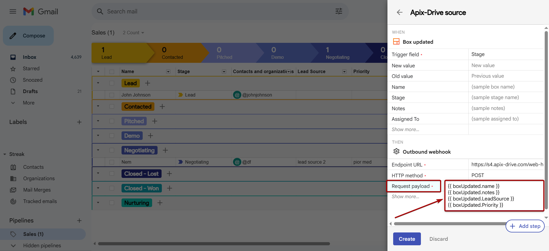 Налаштування Streak | Налаштування Webhook Налаштування Streak | Налаштування Webhook