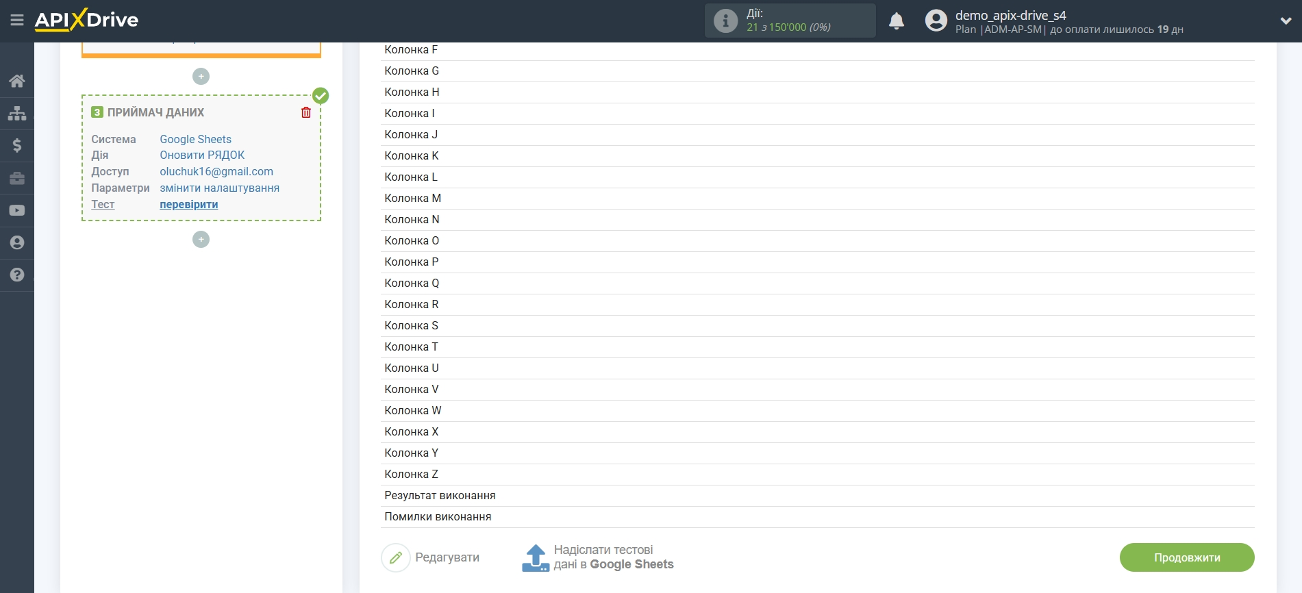 Налаштування Пошуку Кандидата PeopleForce у Google Sheets | Тестові дані Налаштування Пошуку Кандидата PeopleForce у Google Sheets | Тестові дані